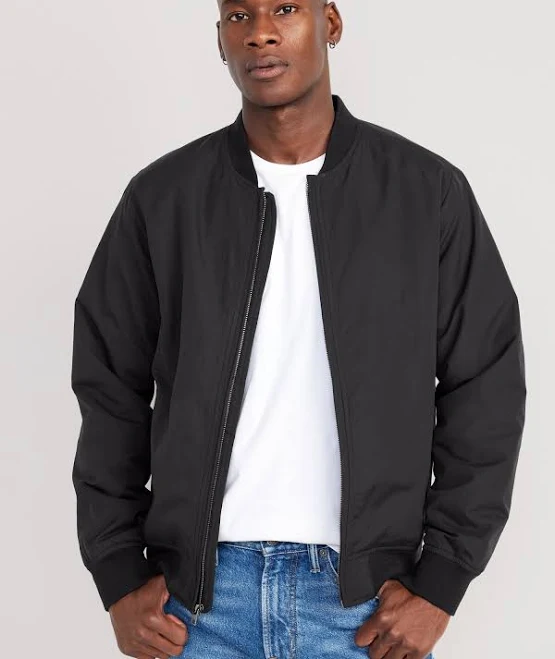 outerwear Old Navy Men's Water-Resistant Zip Bomber Jacket Old Navy $34.99