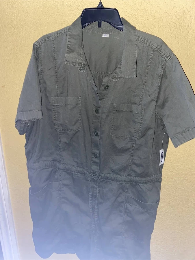 romper Old Navy Utility Romper Olive Green Waist-string - Women’s Size Xxl eBay - erius-zcrrnon2 $32