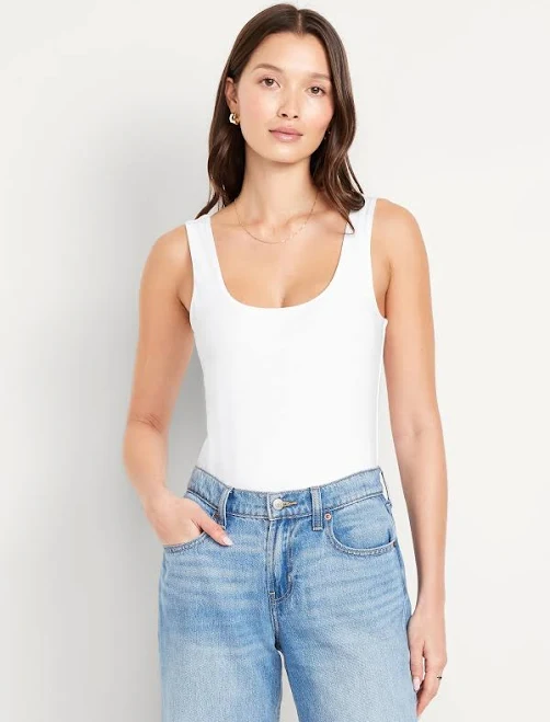 top Old Navy Women's Double-Layer Scoop-Neck Bodysuit Old Navy $17.49