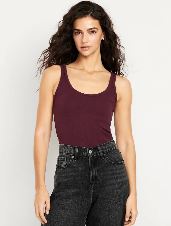 top Old Navy Women's First-Layer Ribbed Scoop-Neck Tank Top Old Navy $7