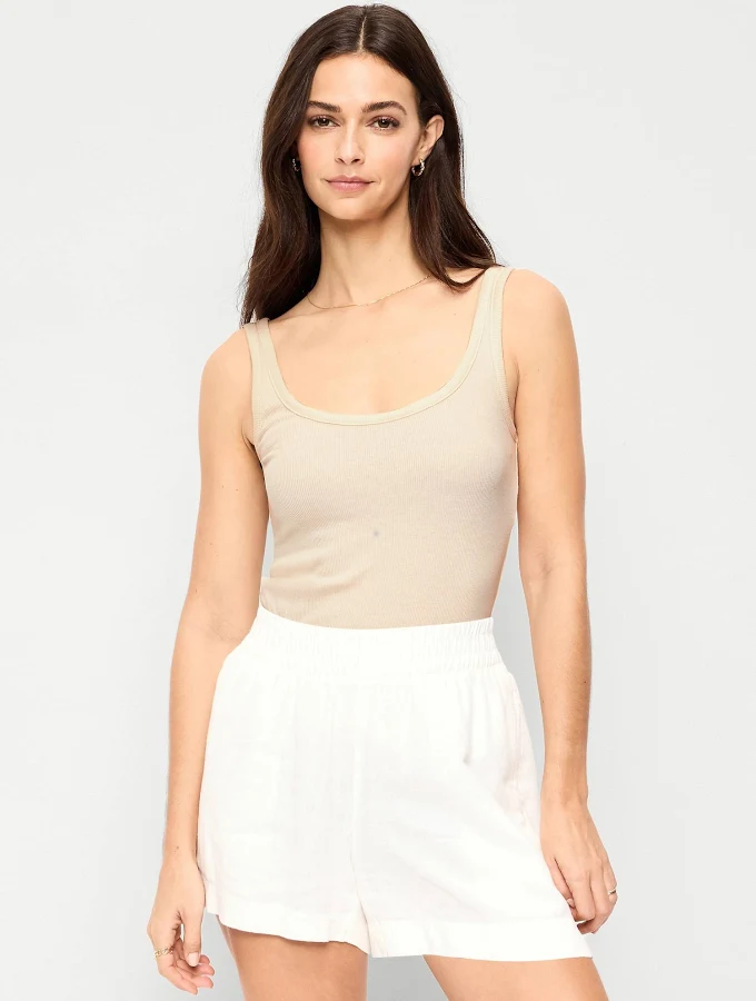 top Old Navy Women's First-Layer Ribbed Scoop-Neck Tank Top Old Navy $7