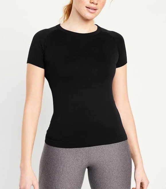 top Old Navy Women's Fluid Seamless Fitted T-Shirt Old Navy $12.49