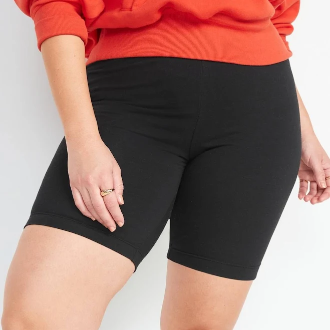 bottom Old Navy Women's High-Waisted 8-Inch Biker Shorts Old Navy $6.49