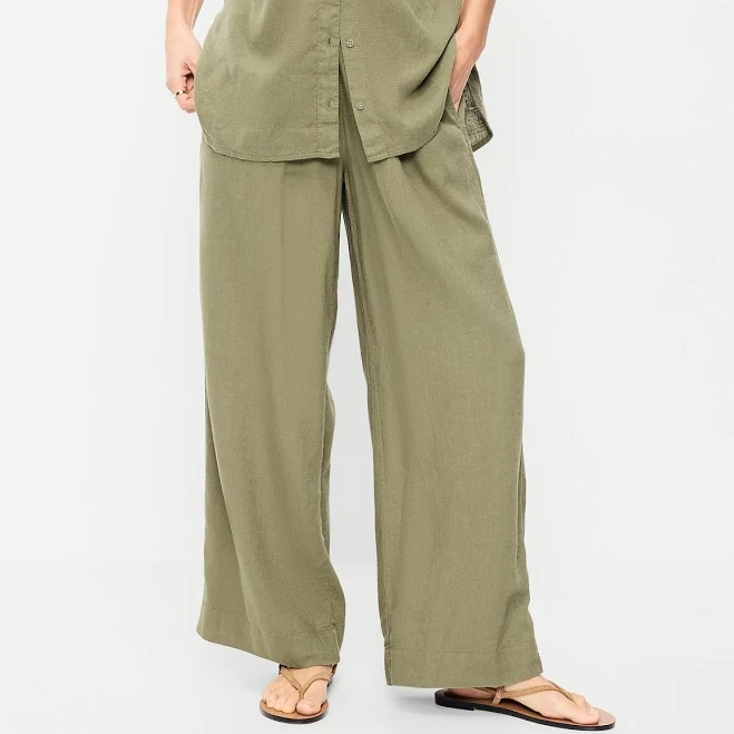 pants Old Navy Women's High-Waisted Linen-Blend Pants Old Navy $28