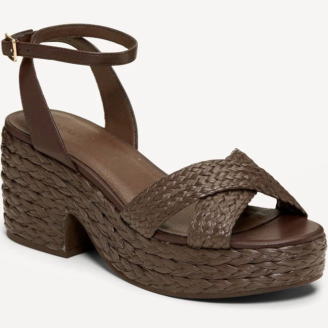 shoes Old Navy Women's Raffia Platform Sandals Old Navy $29.99