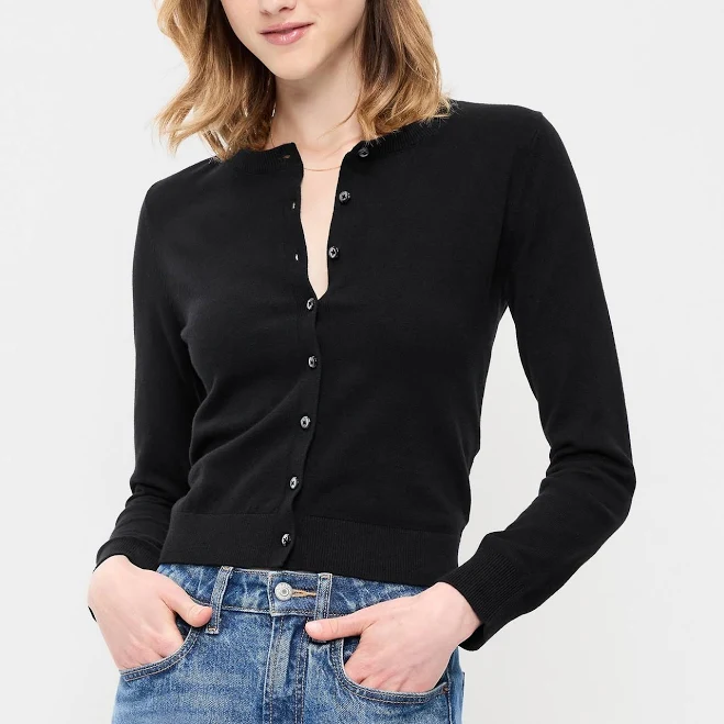 layer Old Navy Women's Sosoft Lite Cropped Crew-Neck Cardigan Old Navy $23.99