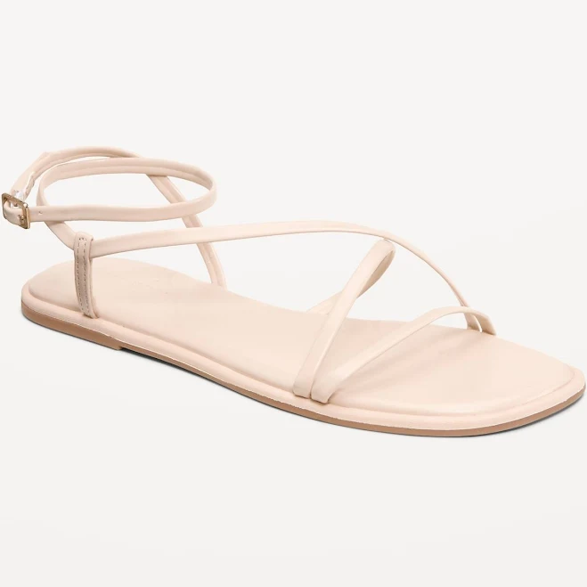 shoes Old Navy Women's Strappy Faux-Leather Sandals Old Navy $17.99