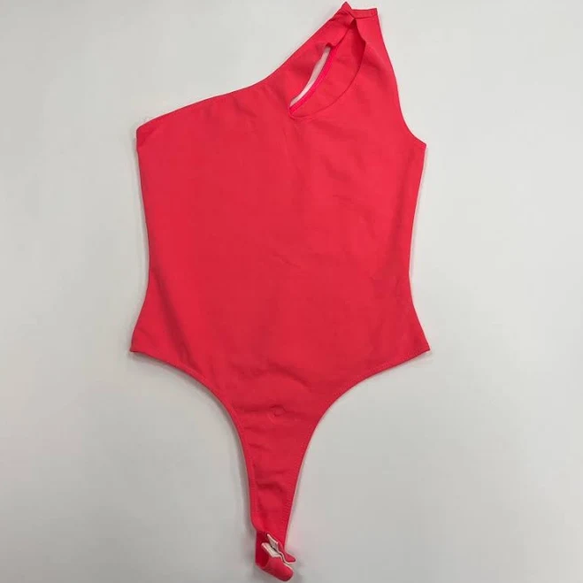 top One Shoulder Contour Knit Bodysuit K MOMO $14.99