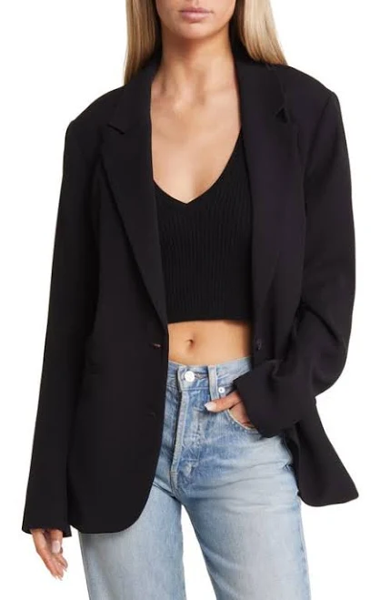 layer Open Edit Oversize Curve Hem Blazer Nordstrom $30.97