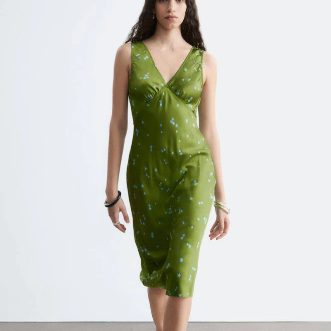 dress & Other Stories Floral V-Neck Midi Dress & Other Stories US $139