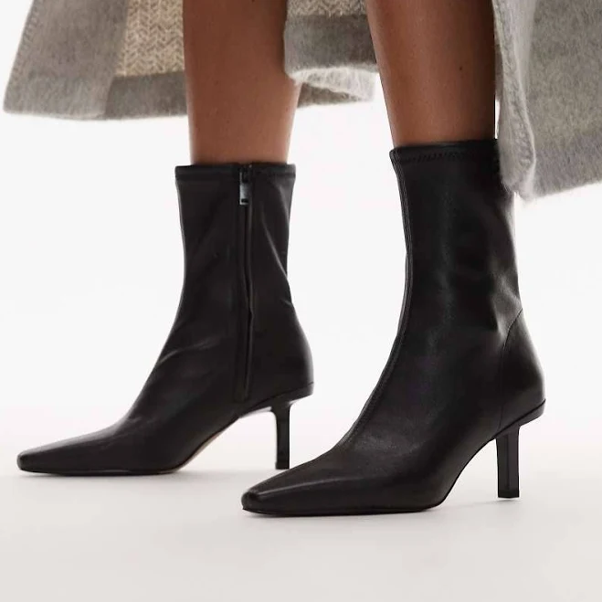 shoes & Other Stories Leather Pointed Toe Heeled Ankle Boots ASOS $217.8