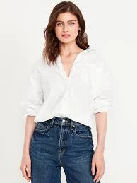 outerwear Oversized Button-Down Boyfriend Shirt gap.com $19.99