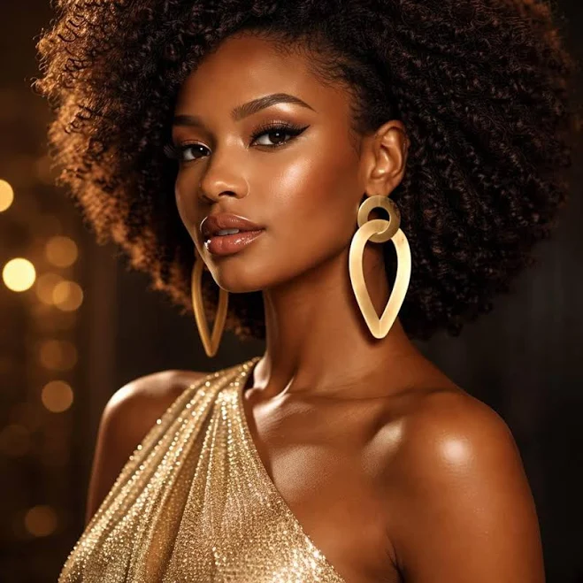 accessory Oversized Gold Geometric Statement Earrings, Large Sculptural Teardrop Hoops for Fashion Runway Etsy - LakaLuka $87.66