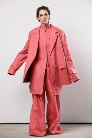 outerwear oversized linen shirt - coral theholybase.com $21.21