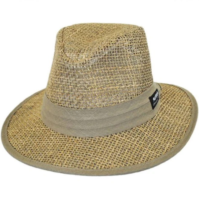 accessory Panama Jack Seagrass Straw Safari Fedora Hat Village Hat Shop $46.95