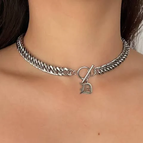 accessory Personalized Stainless Steel Chunky Chain Choker Necklace Etsy - ShopSaintStellar $29.88