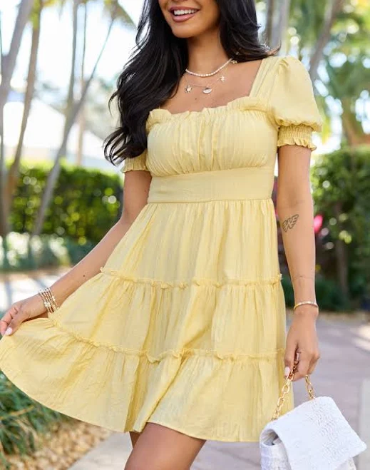 dress Pink Lily Easily Loved Babydoll Mini Dress Pink Lily $38