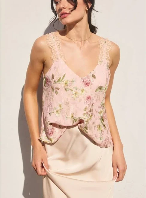 top Pippa & Pearl Women's Rebecca Floral Lacey Satin Cami Pippa & Pearl $64
