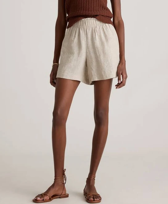 shorts Quince Women's European Linen High Waisted Shorts Quince $32