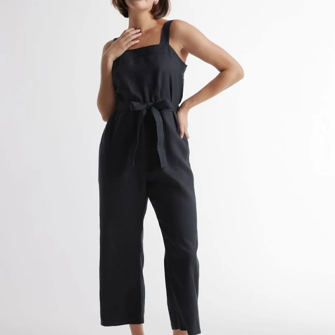 jumpsuit Quince Women's European Linen Square Neck Jumpsuit Quince $64
