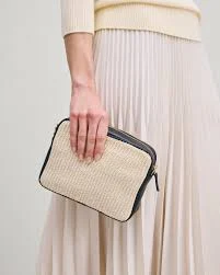 bag Quince Women's Italian Leather & Raffia Crossbody Quince $140