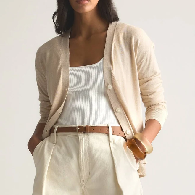 outerwear Quince Women's Organic Cotton Cashmere Cardigan Sweater Quince $39.9