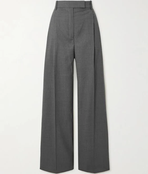 pants Róhe Women's Pleated Wool-Blend Wide-Leg Pants NET-A-PORTER $384