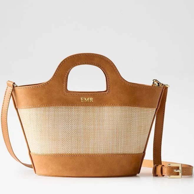 bag Raffia Bucket Crossbody Mark and Graham $69