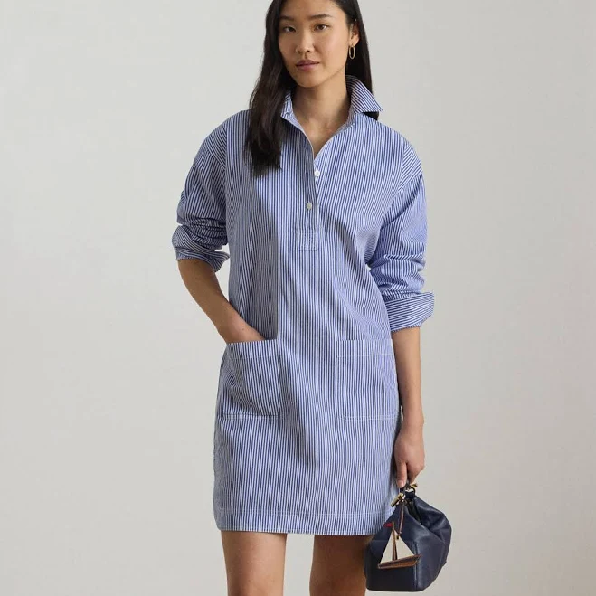 dress Ralph Lauren Women's Striped Cotton Broadcloth Shirtdress Macy's $165