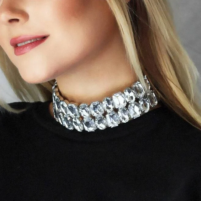 accessory Rhinestone Choker Necklace Etsy - JewelryDC $50