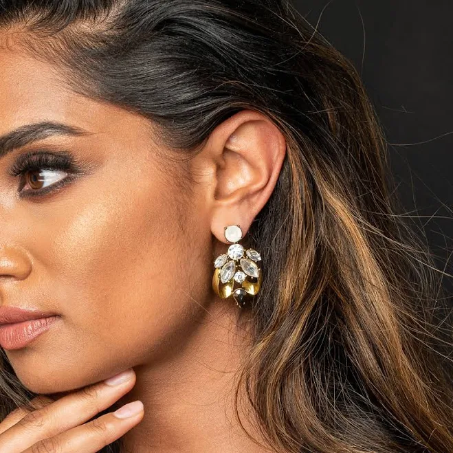 accessory Rhinestone Statement Earrings Etsy - NikitaByNiki $33.29