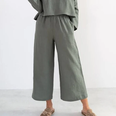 pants Riley Wide Leg Linen Pants Etsy - LoveAndConfuse $100.7