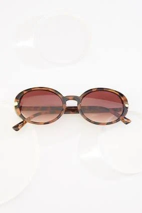 accessory Round Slim Tortoise Shell Sunglasses Cato Fashions $9.99