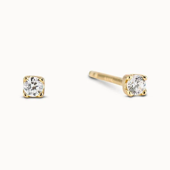 accessory Rowan 14K Gold Over Sterling Silver CZ Stud Earrings Rowan $38