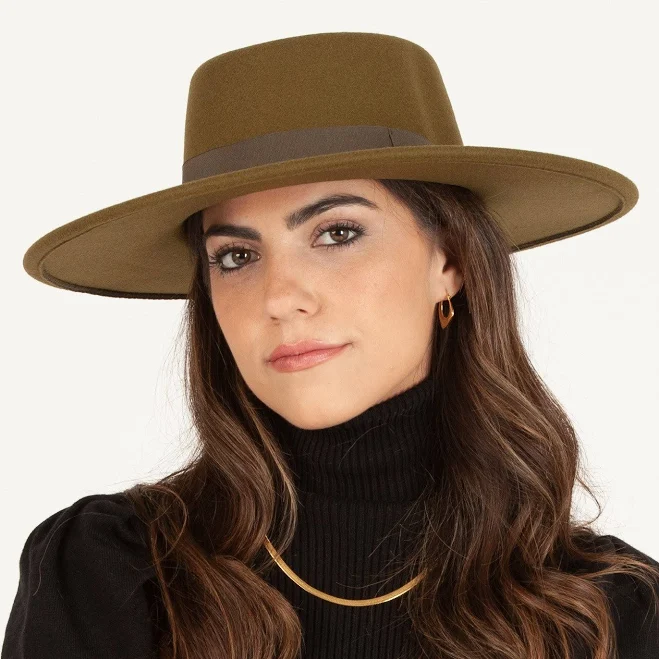 accessory Rye Vegan Felt Boater Hat Lucca Couture $25