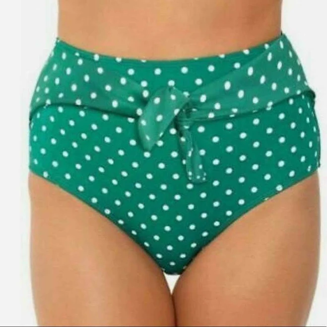 shorts Salt + Cove Women's Teal/white Dot It Goin On High Waist Bikini eBay - burnitdownfashion $15