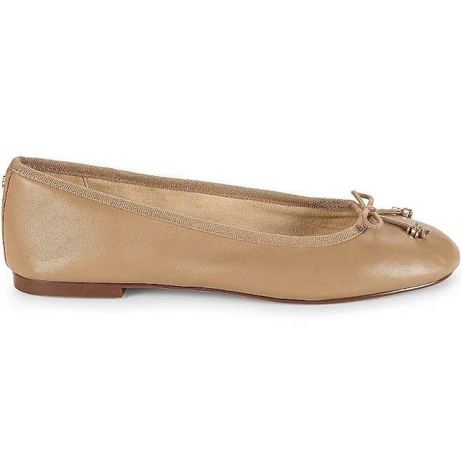 shoes Sam Edelman Women's Flora Leather Ballet Flats Saks OFF 5TH $34.97