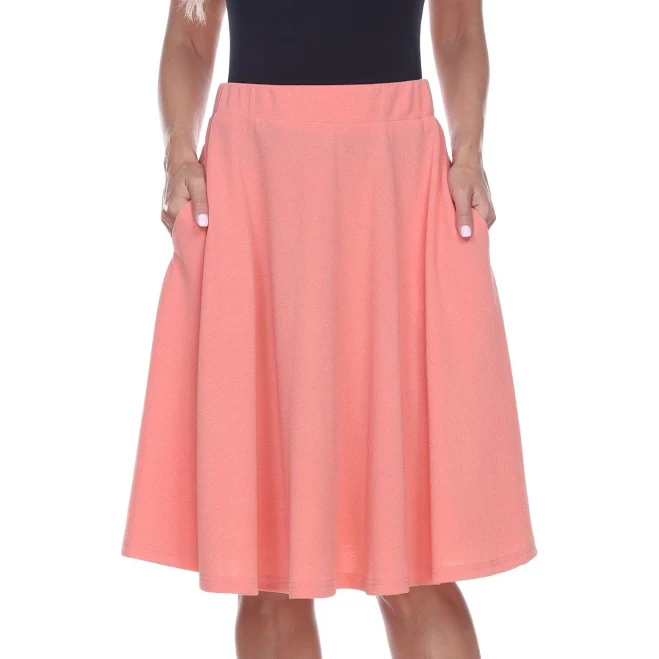 skirt Saya Flare Skirt Coral / L Dressbarn $54.95