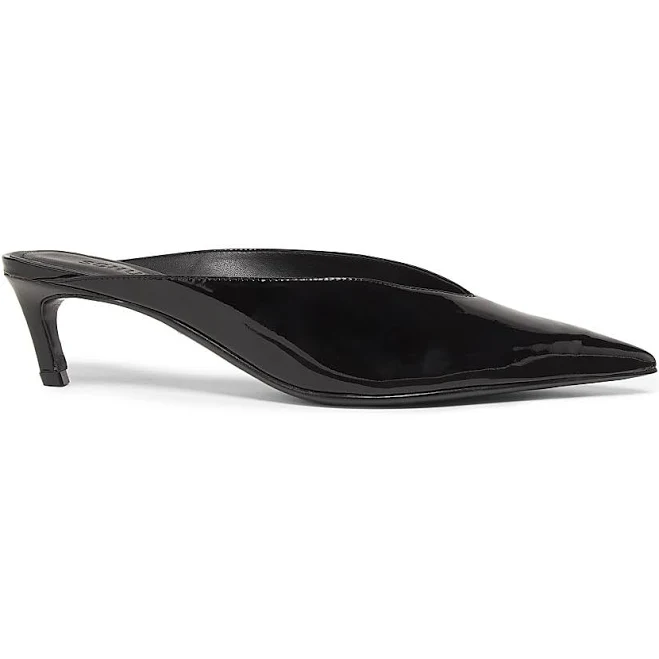 heels Schutz Women's Loren Mid Patent Leather Mules Saks Fifth Avenue $148