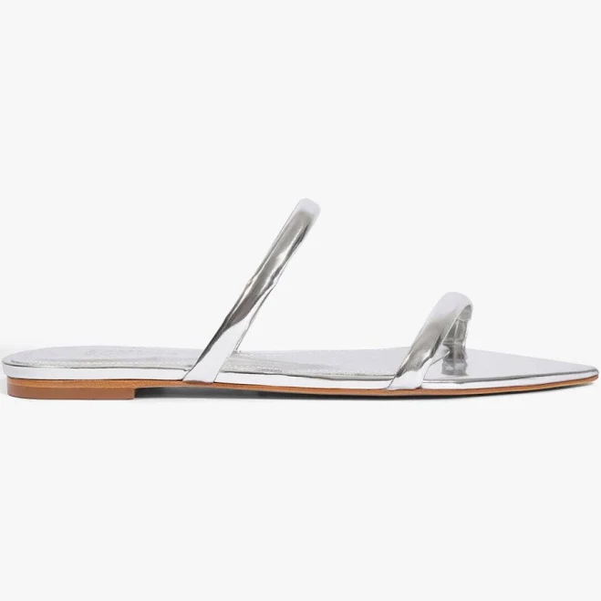 shoes Schutz Women's Nylle Leather Flat Sandals Schutz $118