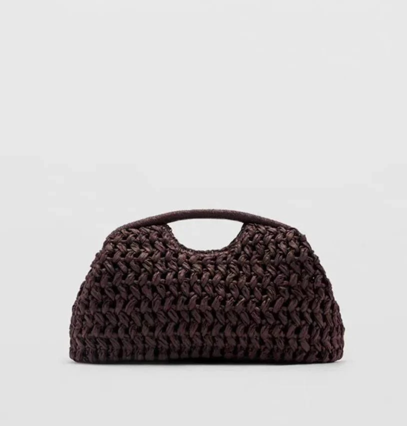 bag Sena Shell Straw Snap Clutch Bag watereverysunday $56.99