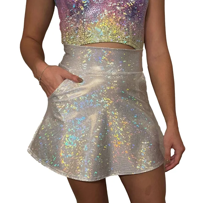 skirt Shattered Glass A-Line Skirt Etsy - peridotcloth $35