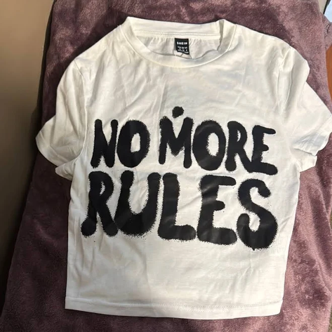 top SHEIN Bold Graphic Short Sleeve Tee Poshmark $5