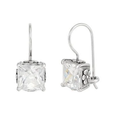 accessory Silpada Crystal Clear Sterling Silver Cubic Zirconia Drop Earrings Target $100