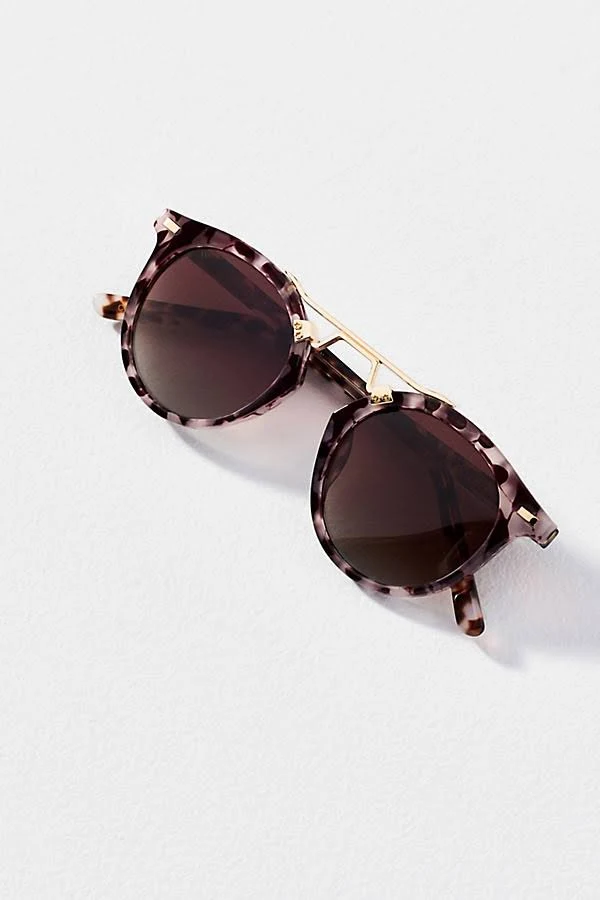 accessory Skyler Circle Tortoiseshell Sunglasses by WMP Eyewear in Brown at Anthropologie Anthropologie $39