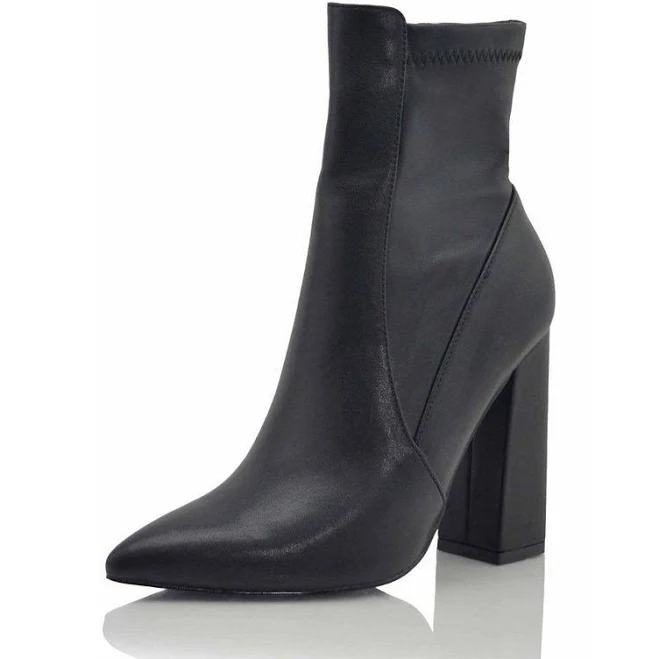 shoes Sleek Pointed Toe Block Heel Ankle Boot, Women's, Size: 11, Black Kohl's $50