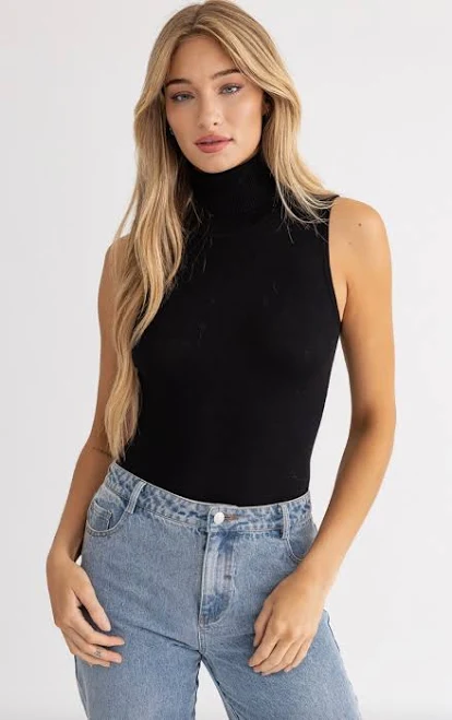 top Sleeveless Turtleneck Bodysuit shopharperandhoney.com $42
