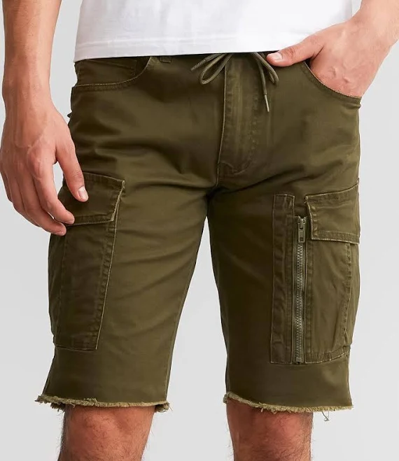 shorts Smoke Rise Men's Cotton Cargo Stretch Shorts Buckle $44.96