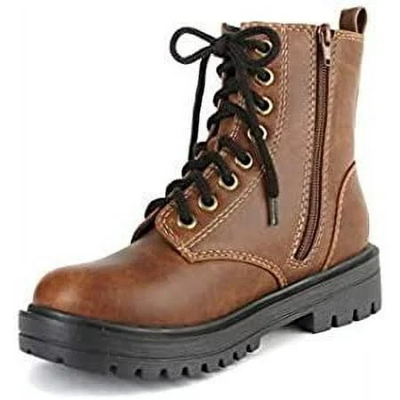 shoes Soda Firm Women Lace Up Combat Boots with Side Zipper Walmart - shopaccro $19.99