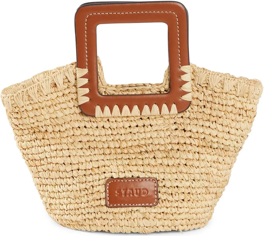 bag STAUD Women's Shirley Raffia Mini Bucket Bag Bloomingdale's $221.25